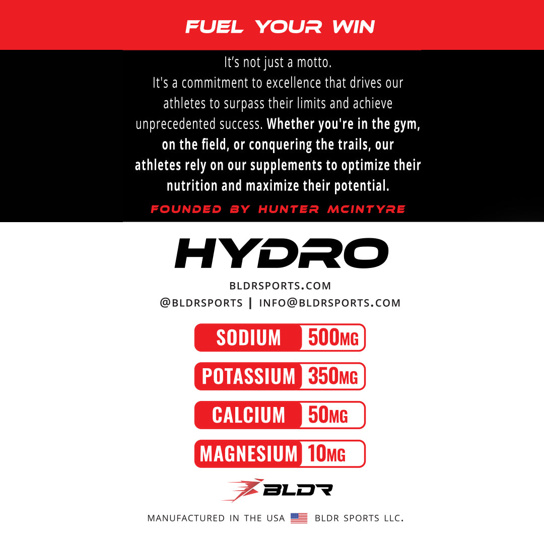 Hydro – Low Calorie Performance Hydration – BLDR Sports